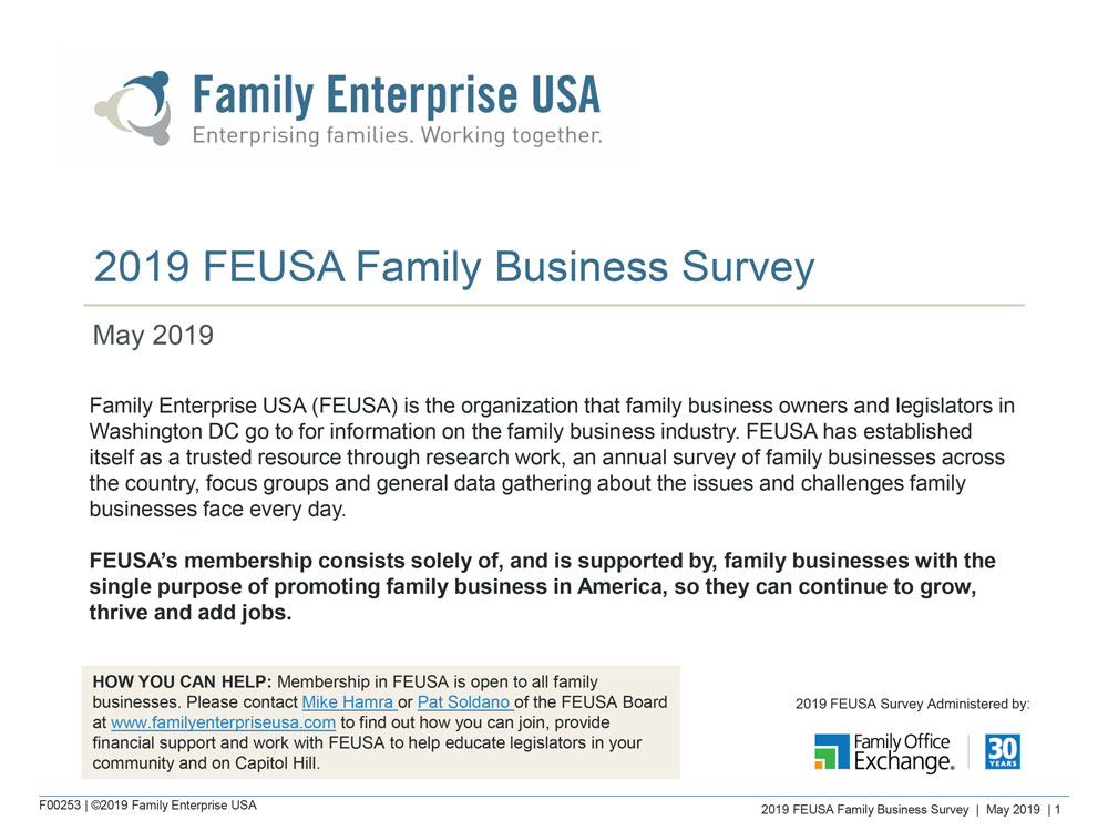 2019 Family Business Survey Reveals Interest in Reducing Over Regulation