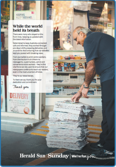 News Corp campaign thanks front-line retail staff for their work during COVID-19