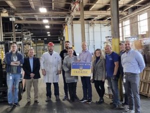 Members of the INOLEX team and AURA organization coordinate supplies for Ukraine