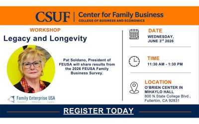CSFU Holds Workshop on Creating ‘Legacy and Longevity’ for Family-Owned Businesses